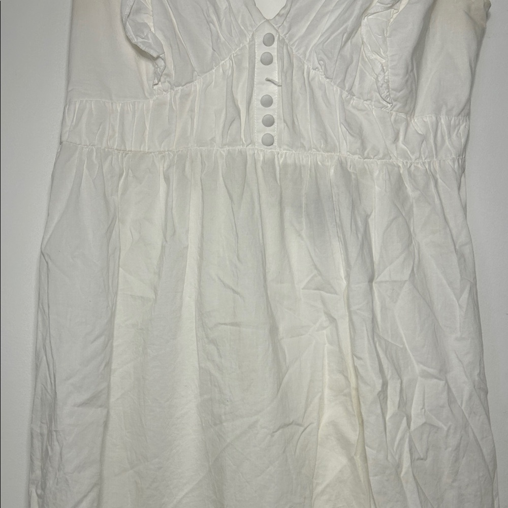 Aqua White Ruffled Tie Back Maxi Dress - Picture 3 of 14